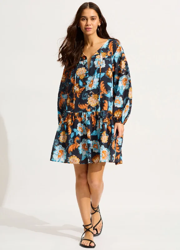 Bohemian - style cover ups for a free - spirited beach aestheticSpring Festival Cover Up - True Navy Bohemian - style cover ups for a free - spirited beach aestheticSpring Festival Cover Up - True Navy