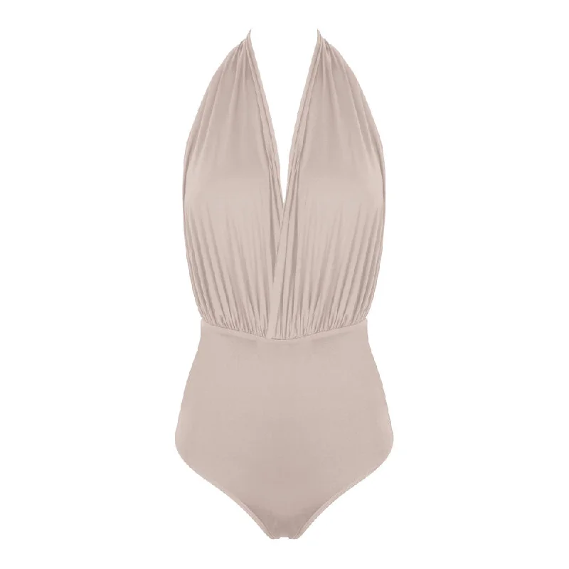 Plus Size Women's Striped One - Pieces in Navy and White for a Nautical - Inspired EnsembleST. TROPEZ Swimsuit - Avela Nude Plus Size Women's Striped One - Pieces in Navy and White for a Nautical - Inspired EnsembleST. TROPEZ Swimsuit - Avela Nude