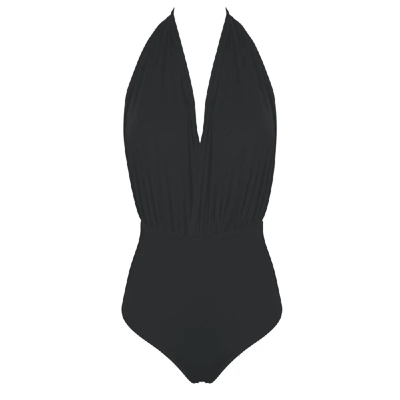 Women's Metallic One - Pieces in Silver for a Shiny and Eye - Catching Night OutfitTHE ST. TROPEZ I Swimsuit - Black Women's Metallic One - Pieces in Silver for a Shiny and Eye - Catching Night OutfitTHE ST. TROPEZ I Swimsuit - Black