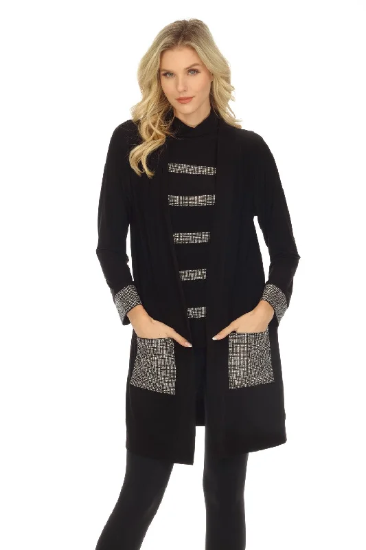 Anti - UV ray cover ups for outdoor summer activitiesTango Mango Twin-Set Cardigan T6783-99ITY Black Anti - UV ray cover ups for outdoor summer activitiesTango Mango Twin-Set Cardigan T6783-99ITY Black