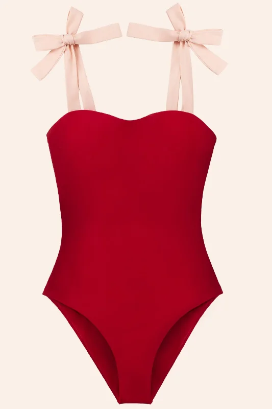 Plus Size Women's Ruffled Hem One - Pieces in Pink for a Feminine and Flirty Summer OutfitThalia One-Peice