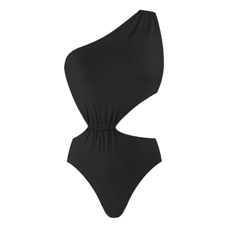 Women's Sleeveless Backless One - Pieces in Black with Cut - Out Details for a Sexy Beach LookTOSCA Swimsuit - BLACK