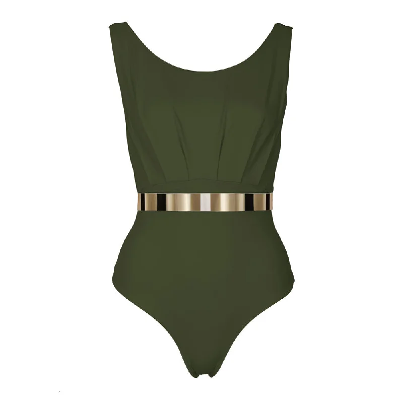 Plus Size Women's Wrap - Style One - Pieces in Burgundy with Belt for a Figure - Flattering OptionVENICE Swimsuit *STUDIO EDITION GOLD/ SILVER - ALCAPARRA GREEN Plus Size Women's Wrap - Style One - Pieces in Burgundy with Belt for a Figure - Flattering OptionVENICE Swimsuit *STUDIO EDITION GOLD/ SILVER - ALCAPARRA GREEN