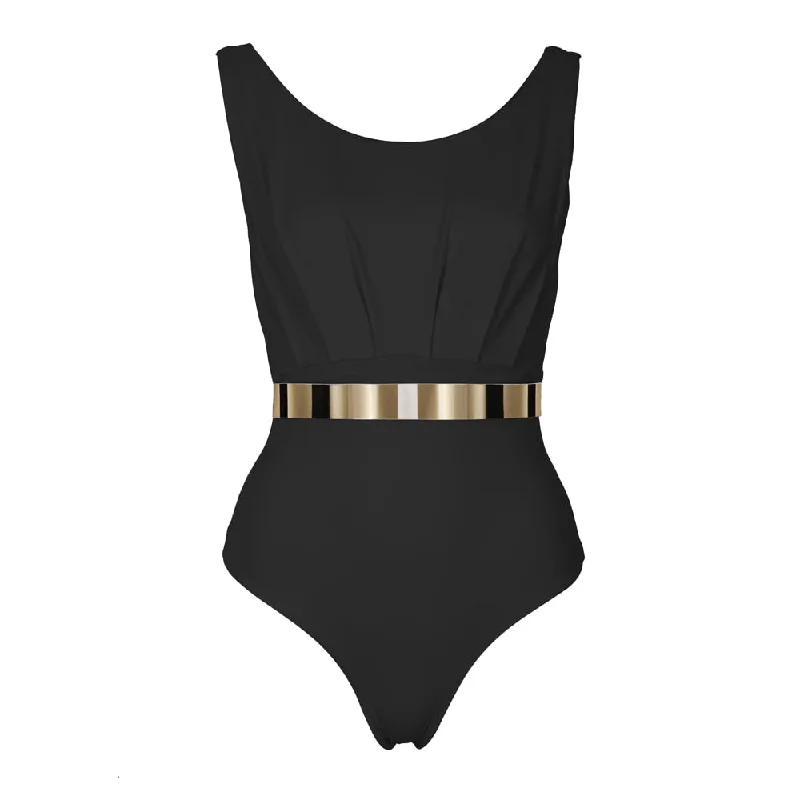 Women's Metallic One - Pieces in Silver for a Shiny and Eye - Catching Night OutfitVENICE Swimsuit *STUDIO EDITION GOLD/ SILVER - BLACK Women's Metallic One - Pieces in Silver for a Shiny and Eye - Catching Night OutfitVENICE Swimsuit *STUDIO EDITION GOLD/ SILVER - BLACK
