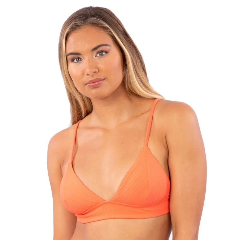 Women's Metallic - Trimmed Swim Tops in Gold for a Glamorous Beach PartyPremium Surf Fixed Tri Bikini Top Women's Metallic - Trimmed Swim Tops in Gold for a Glamorous Beach PartyPremium Surf Fixed Tri Bikini Top