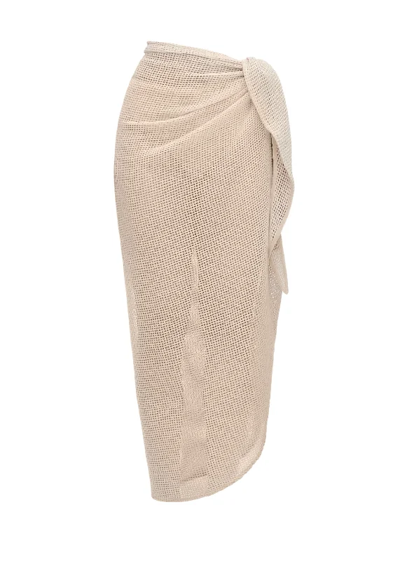 Tunic - style cover ups for a loose and comfortable beach outfitZURA COTTON SARONG - BONE Tunic - style cover ups for a loose and comfortable beach outfitZURA COTTON SARONG - BONE
